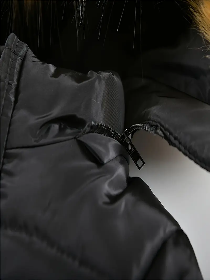 Boys' Casual Hooded Winter Coat - Fleece-Lined Zip-Up Jacket