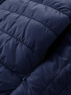 Men's Lightweight Hooded Winter Jacket - Full-Zip Coat with No Bulk Design
