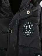 Boys' Casual Hooded Winter Coat - Fleece-Lined Zip-Up Jacket