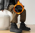 Men's High-Top Winter Boots - Heavy-Duty All-Terrain with Thick Rubber Sole & Warm Lining