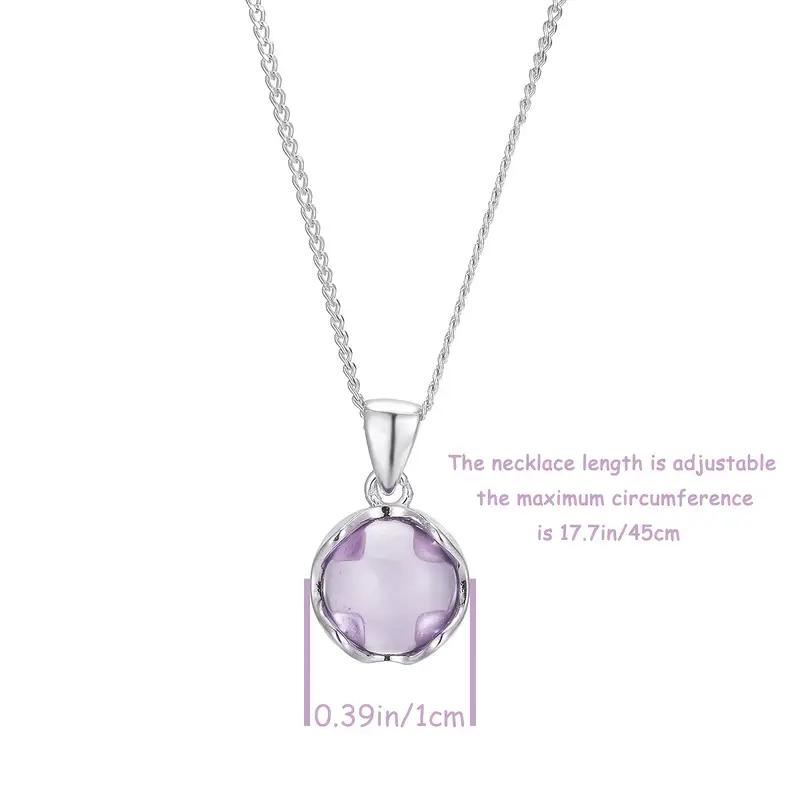 Elegant Blue Gemstone Pendant Necklace - Turquoise with Sparkling Accents