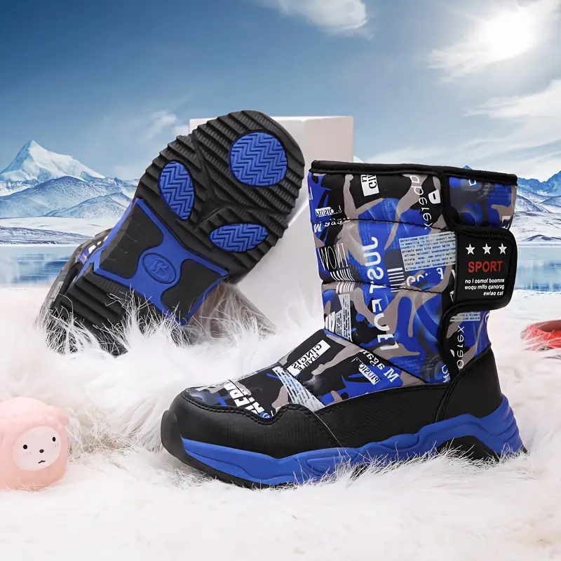 Boys' Winter Snow Boots with Fleece