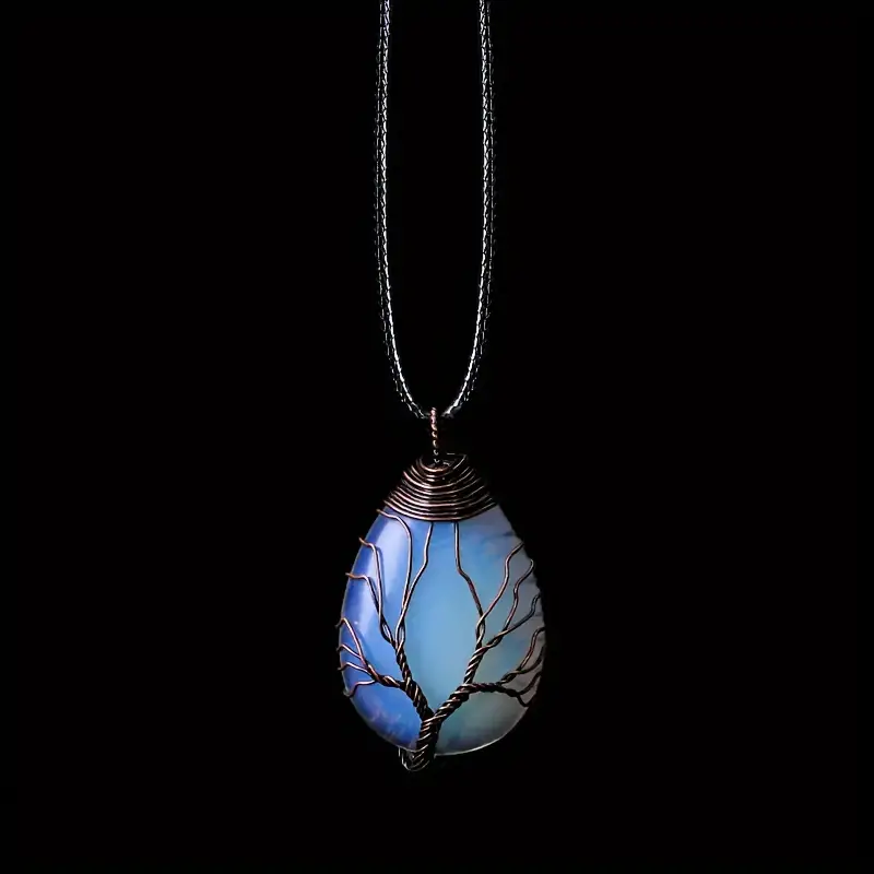 Vintage Tiger's Eye Tree of Life Necklace