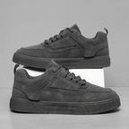Men's Low-Top Sneakers - Cushioned PVC Sole with Minimalist Design