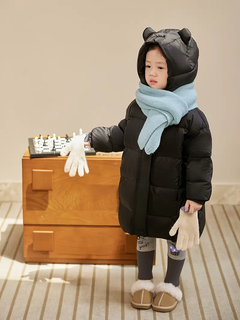 Winter 2025 Thickened Bear Ear Hooded Coat - Cute Winter Jacket