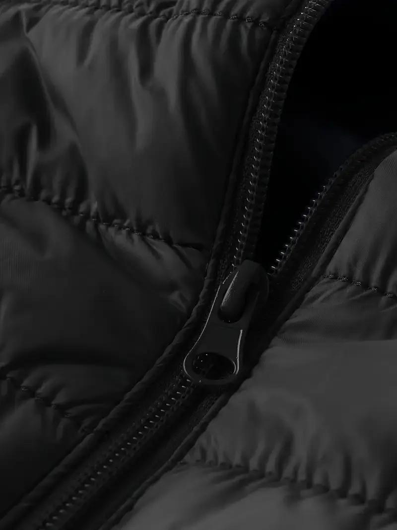 Men's Lightweight Hooded Winter Jacket - Full-Zip Coat with No Bulk Design