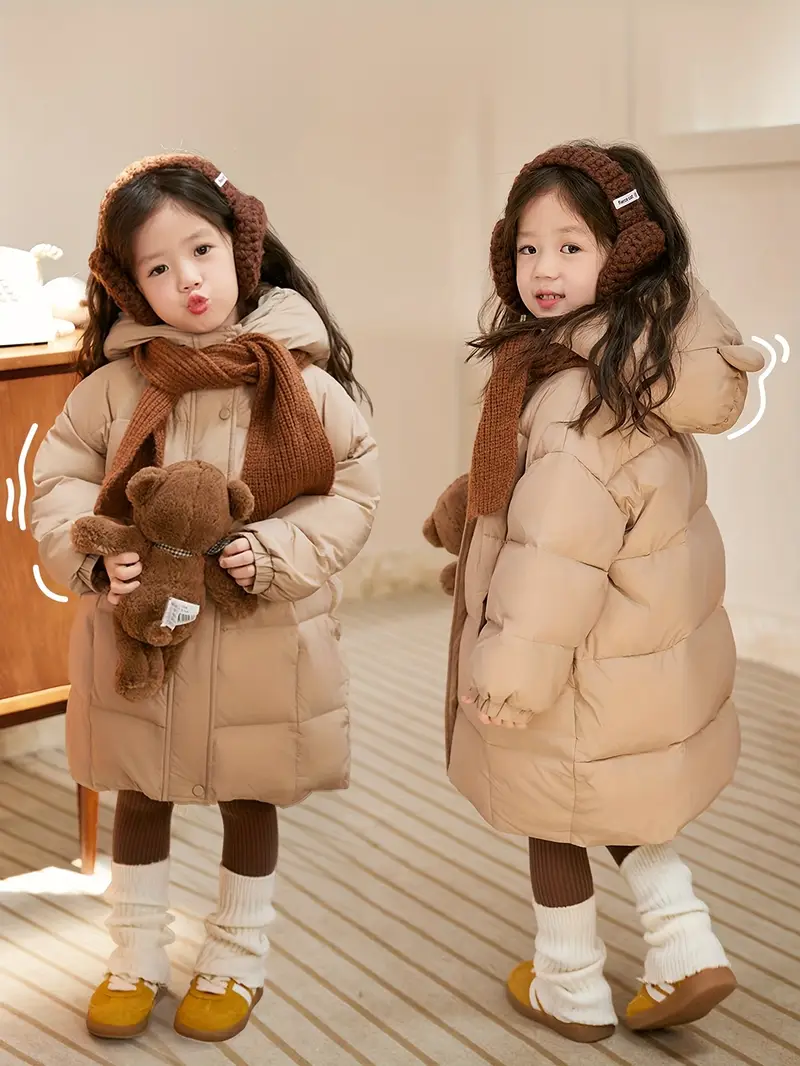 Winter 2025 Thickened Bear Ear Hooded Coat - Cute Winter Jacket