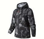 Men's Heavyweight Windproof Jacket - Thermal Insulated Hooded Coat with Camouflage Design
