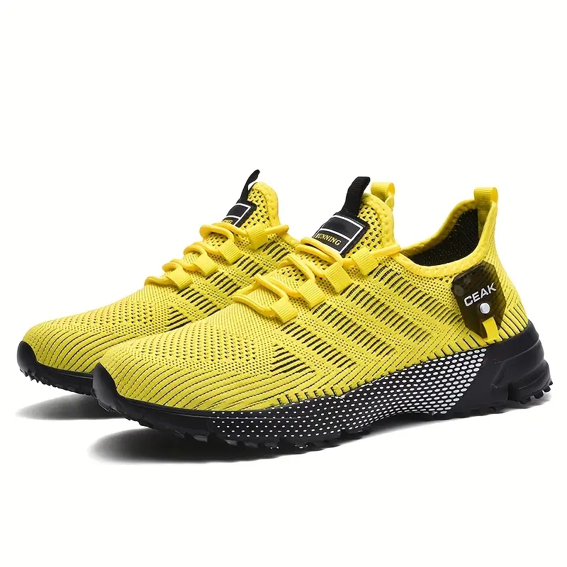 Men's Breathable Mesh Sneakers - Lightweight Low-Top Training Shoes