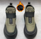 Men's Lightweight Winter Snow Boots - Thickened Fleece Lined with Adjustable Hook & Loop Closure