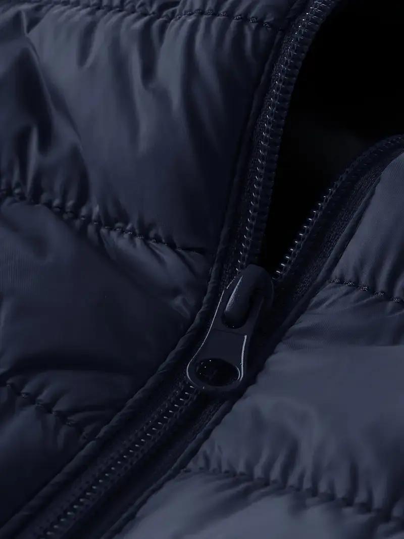 Men's Lightweight Hooded Winter Jacket - Full-Zip Coat with No Bulk Design