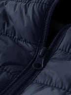 Men's Lightweight Hooded Winter Jacket - Full-Zip Coat with No Bulk Design