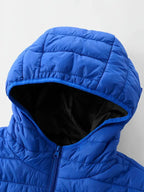 Men's Lightweight Hooded Winter Jacket - Full-Zip Coat with No Bulk Design