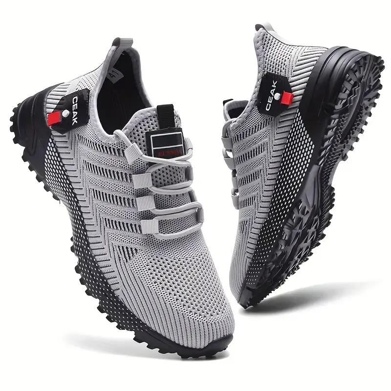 Men's Breathable Mesh Sneakers - Lightweight Low-Top Training Shoes