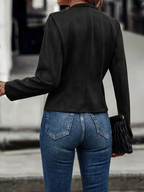 Elegant Women's Vintage-Inspired Long Sleeve Jacket - Double Breasted Detail