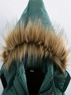 Boys' Casual Hooded Winter Coat - Fleece-Lined Zip-Up Jacket