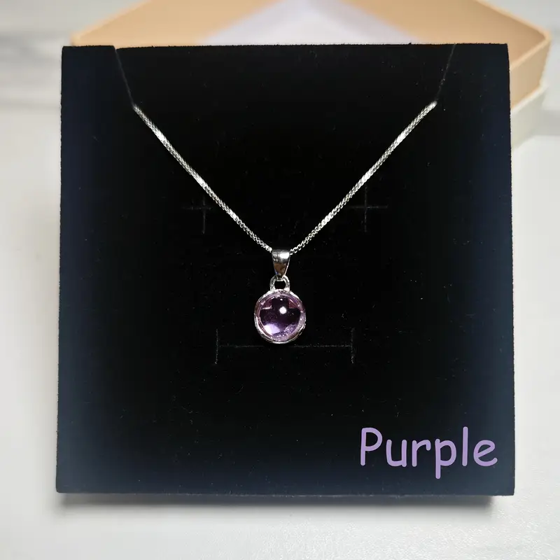 Elegant Blue Gemstone Pendant Necklace - Turquoise with Sparkling Accents