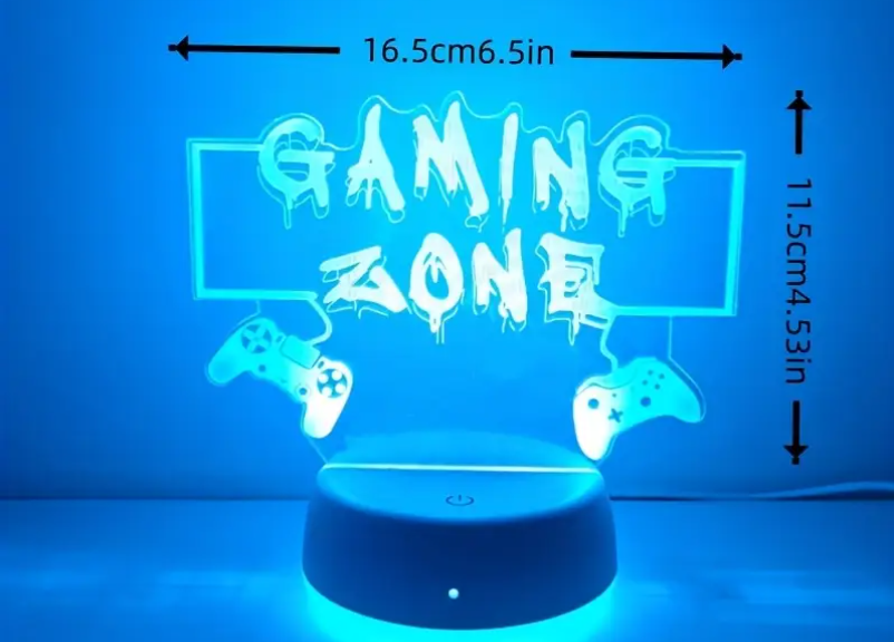 Modern Gaming Desk Lamp with Cracked Base