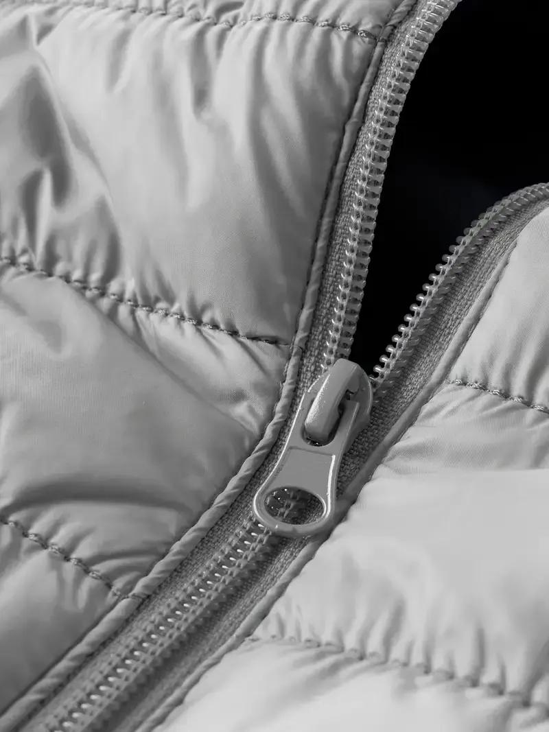 Men's Lightweight Hooded Winter Jacket - Full-Zip Coat with No Bulk Design