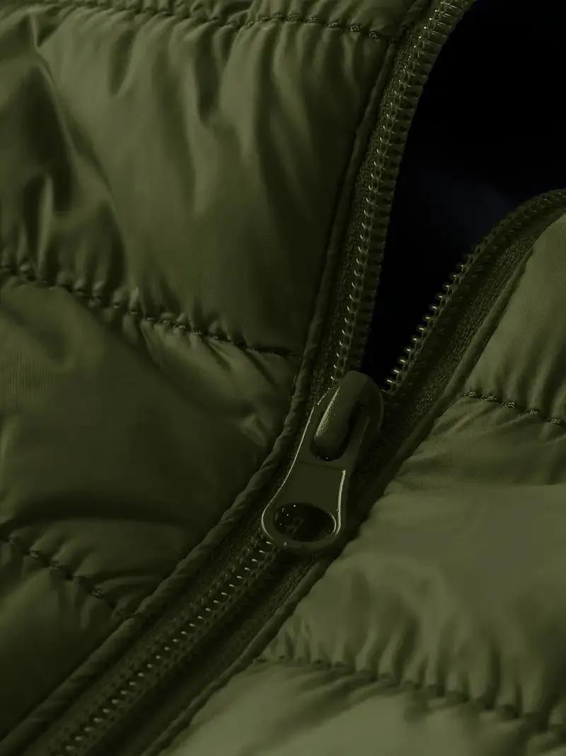 Men's Lightweight Hooded Winter Jacket - Full-Zip Coat with No Bulk Design