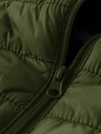 Men's Lightweight Hooded Winter Jacket - Full-Zip Coat with No Bulk Design