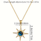 Teenager's Celestial Necklace - Sun-like Pendant with Delicate Chain