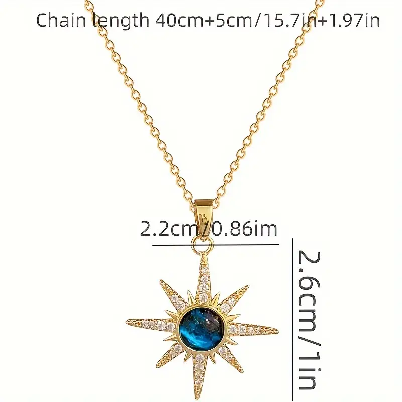 Teenager's Celestial Necklace - Sun-like Pendant with Delicate Chain