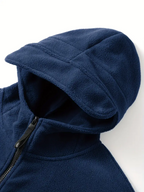 Men's Fleece Jacket - Warm Winter Hooded Zip-Up Sweatshirt with Pockets