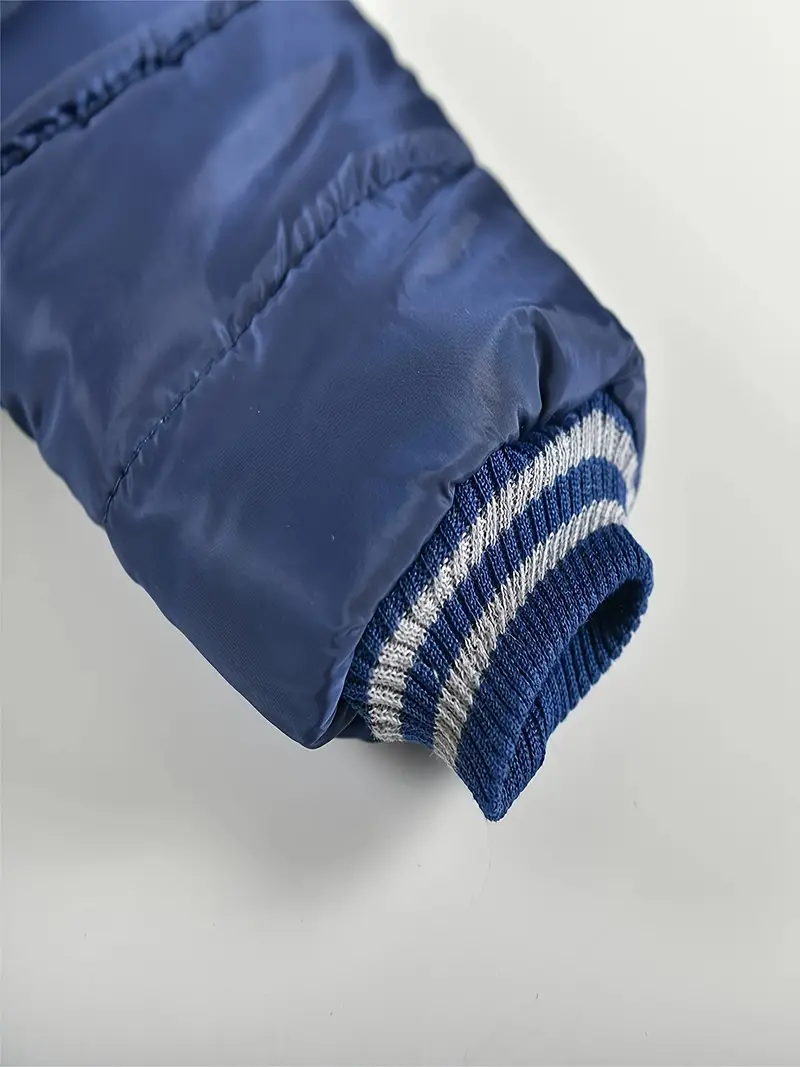 Boys' Casual Hooded Winter Coat - Fleece-Lined Zip-Up Jacket