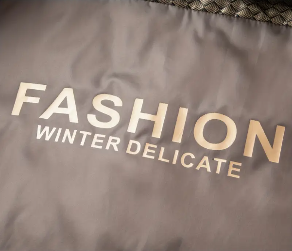 Men's Heavy-Duty Winter Jacket - Hooded Coat with Zippered Front in Beige/Brown Two-Tone