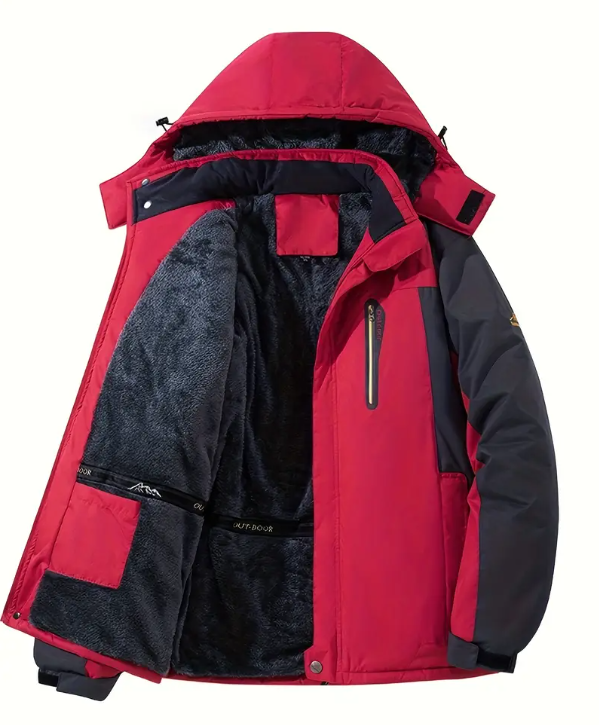 Men's Heavyweight Arctic Jacket - Thermal Insulated Winter Coat with Hooded Windproof Design