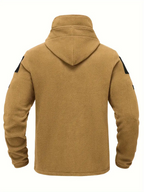 Men's Fleece Jacket - Warm Winter Hooded Zip-Up Sweatshirt with Pockets