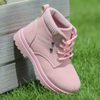 DACLAY Youngsters' High-Top Outdoor Boots - Retro Style with Zipper & Tassel Detail