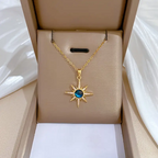 Teenager's Celestial Necklace - Sun-like Pendant with Delicate Chain