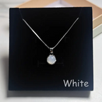 Elegant Blue Gemstone Pendant Necklace - Turquoise with Sparkling Accents