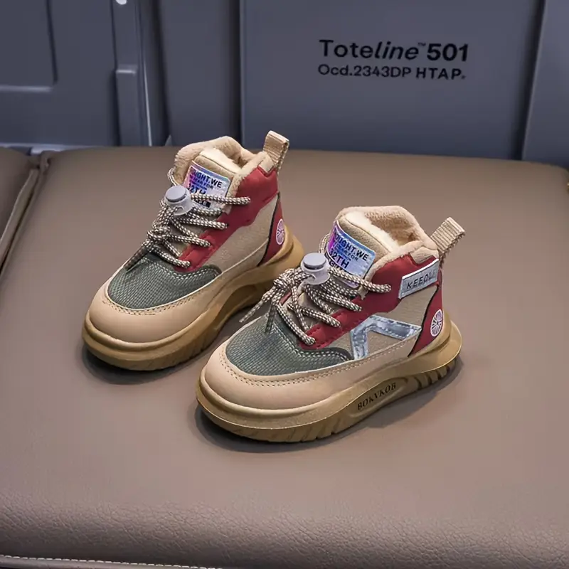 Boys' Winter Snow Boots with Fleece Lining