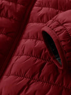 Men's Lightweight Hooded Winter Jacket - Full-Zip Coat with No Bulk Design