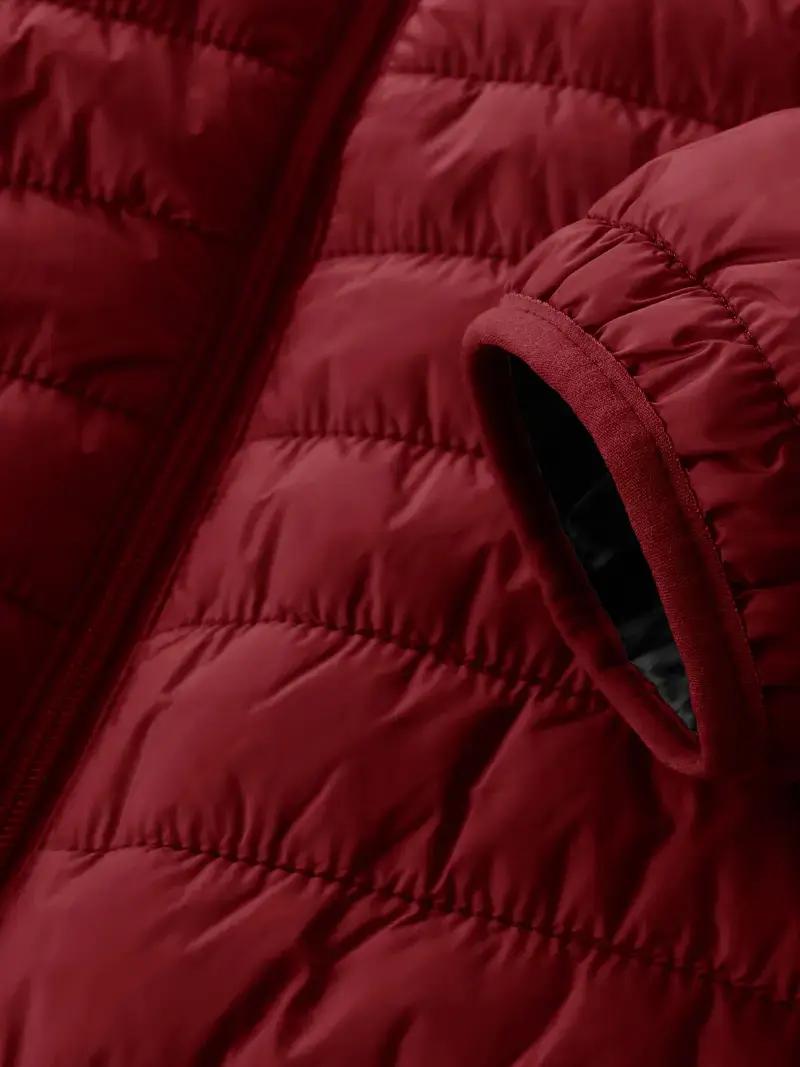 Men's Lightweight Hooded Winter Jacket - Full-Zip Coat with No Bulk Design