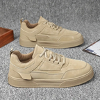Men's Low-Top Sneakers - Cushioned PVC Sole with Minimalist Design