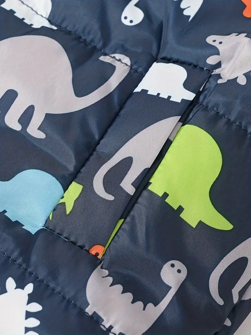 Girls' Reversible Hooded Winter Jacket - Two-in-One Coat with Animal Print