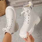 Trendy Women's Winter Boots - Plush Fleece Lined Ankle Boots