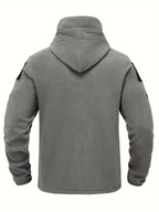 Men's Fleece Jacket - Warm Winter Hooded Zip-Up Sweatshirt with Pockets
