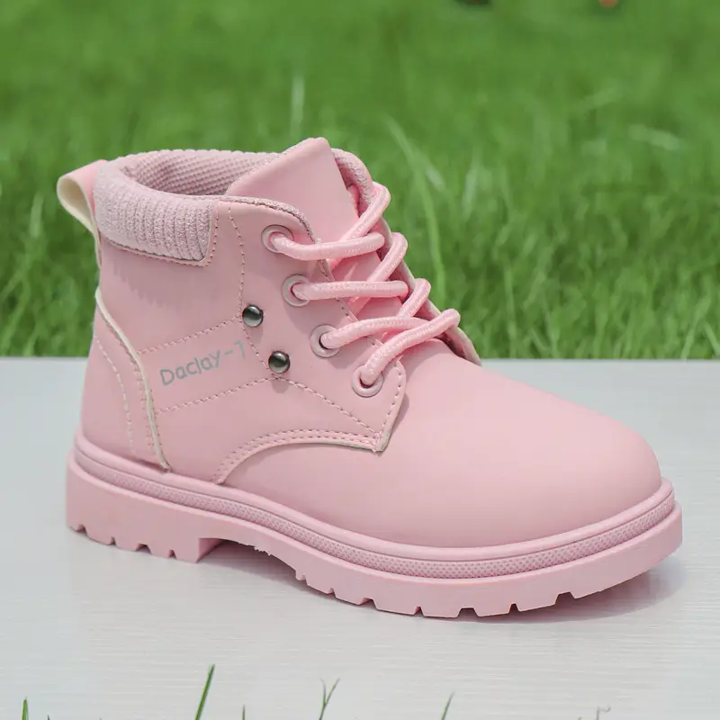 DACLAY Youngsters' High-Top Outdoor Boots - Retro Style with Zipper & Tassel Detail