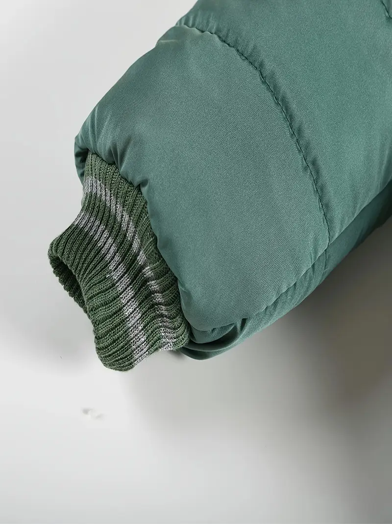 Boys' Casual Hooded Winter Coat - Fleece-Lined Zip-Up Jacket