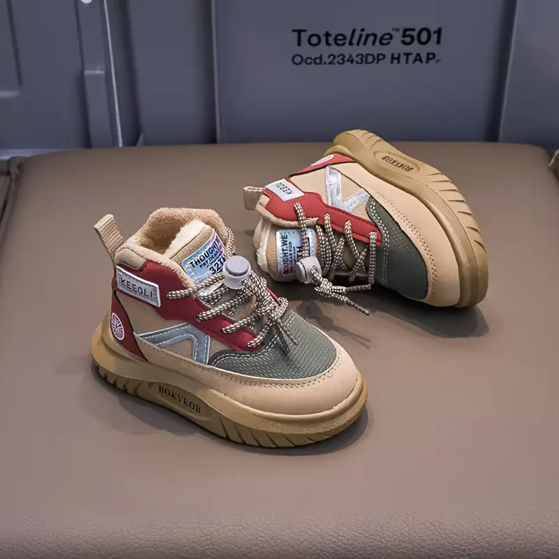 Boys' Winter Snow Boots with Fleece Lining