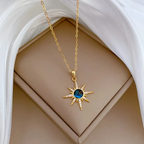 Teenager's Celestial Necklace - Sun-like Pendant with Delicate Chain