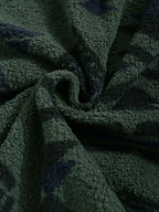 Aztec Pattern Fuzzy Jacket, Casual Zip Up Outwear For Winter & Fall