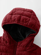 Men's Lightweight Hooded Winter Jacket - Full-Zip Coat with No Bulk Design