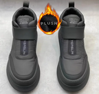 Men's Lightweight Winter Snow Boots - Thickened Fleece Lined with Adjustable Hook & Loop Closure