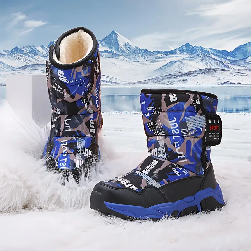 Boys' Winter Snow Boots with Fleece